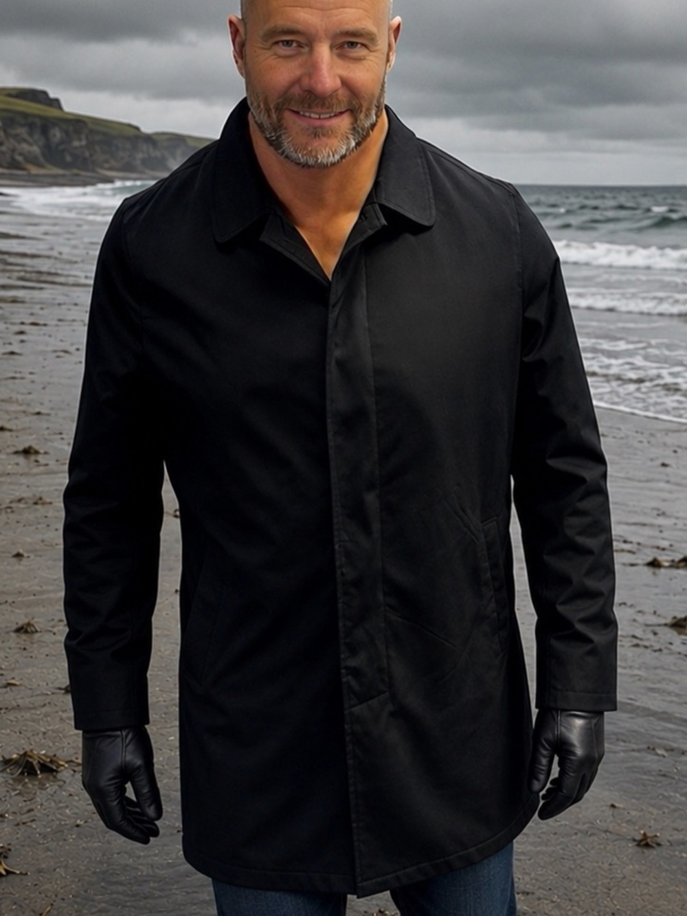Calvin Klein rain-proof warm overcoat - so stylish - in excellent condition